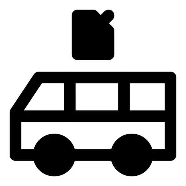 Moteur Essence Interne Alimenté Bus — Image vectorielle