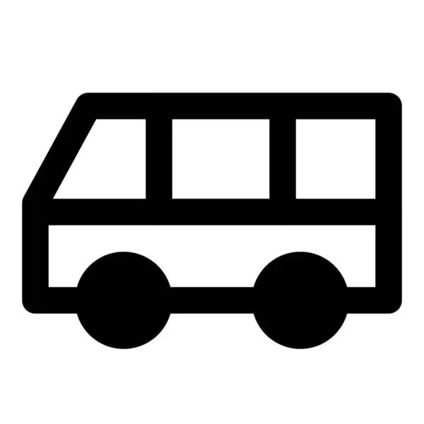 Large Motor Vehicle Transporting Passengers — Stock Vector