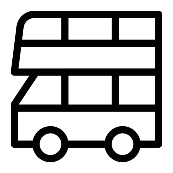 Dubbeldekker Bus Met Twee Verdiepingen Voor Vervoer — Stockvector