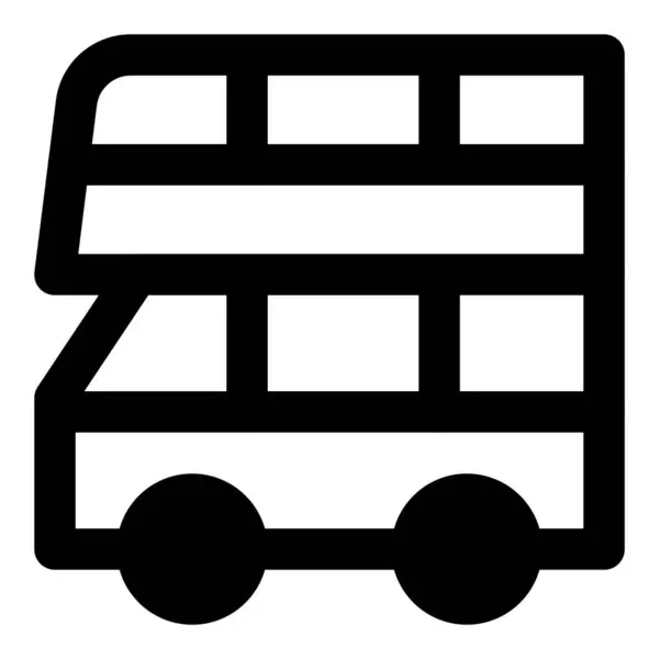 Double Decker Two Storey Bus Transportation — Stock Vector