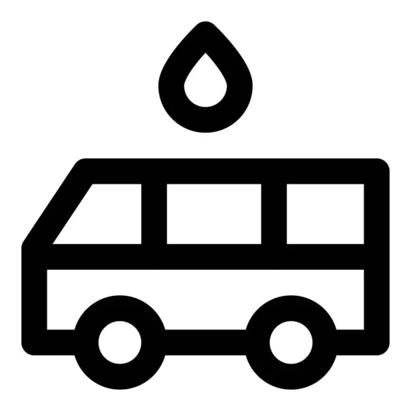 Автобус Нулевой Эмиссией Питаемый Устойчивым Водородом — стоковый вектор