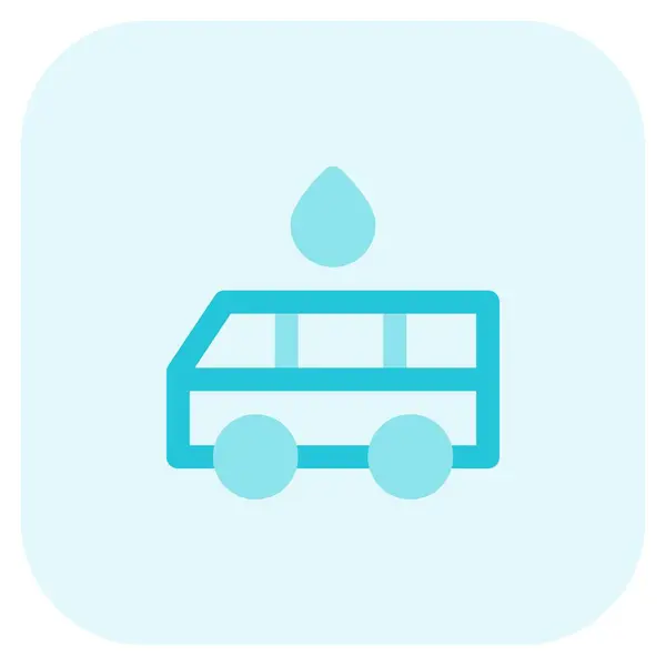 Автобус Нулевой Эмиссией Питаемый Устойчивым Водородом — стоковый вектор