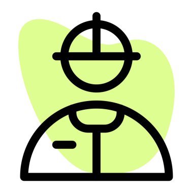 Petrol endüstrisi mühendisi ve güvenlik üniforması.