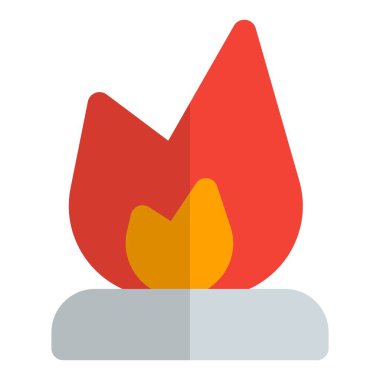 Gaz ile beslenen kontrollü görünür alev.