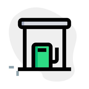 Benzin ikmal araçları için benzin teklif eden istasyon.