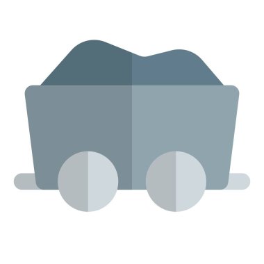 Çıkarılan malzemeleri taşımak için kullanılan maden arabası..