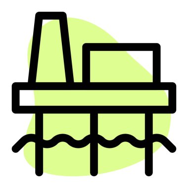 Sondaj ve petrol çıkarmak için açık deniz yapısı.