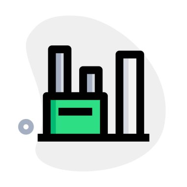 Hammadde işlemek için kullanılan endüstriyel rafineri.