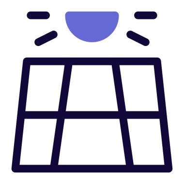 Güneş paneli güneş ışığını elektriğe çevirir.