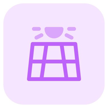 Güneş paneli güneş ışığını elektriğe çevirir.