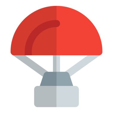 Kapsül paraşütü güvenli inişi sağlar.