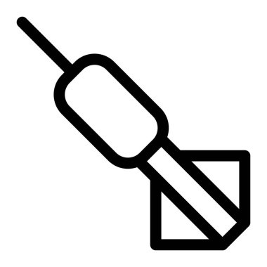 Hedef veya tahtaya vurmak için dart kullanımı.