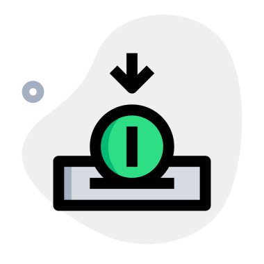 Bir atari makinesini çalmak para yerleştirmeyi gerektirir.