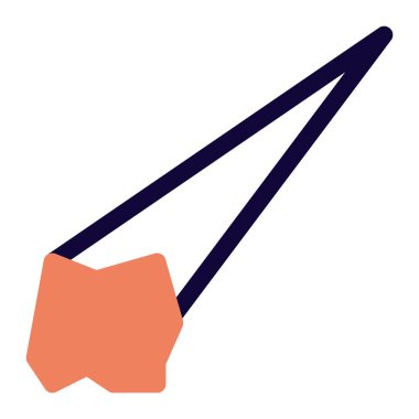 Kayan bir yıldızdan gelen ışık çizgisi, meteor..