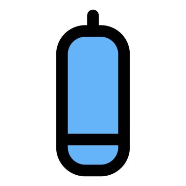 Uzayda kullanmak için oksijen depolanan konteyner.