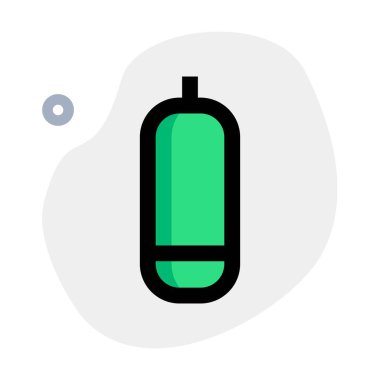 Uzayda kullanmak için oksijen depolanan konteyner.