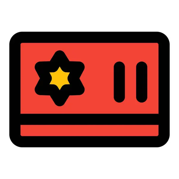 Exclusive Star Membership Card Gaming — Stock Vector