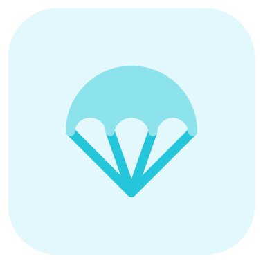 Güvenli iniş için paraşüt kullanıldı.