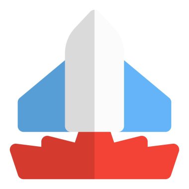 Araştırma için yeni roket veya uzay aracı fırlatılıyor.