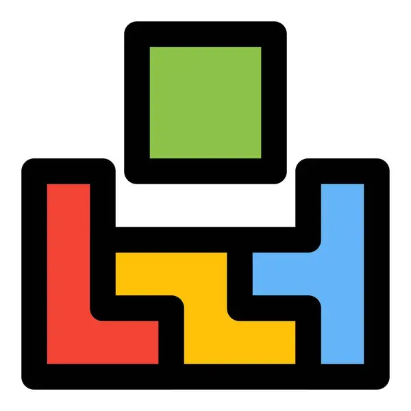 Tetris Falling Blocks Puzzle — Stock Vector