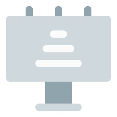 Dışarıdaki ileti göstergeleri için reklam panoları kullanılıyor.