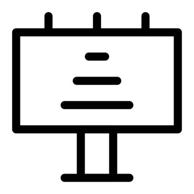 Dışarıdaki ileti göstergeleri için reklam panoları kullanılıyor.