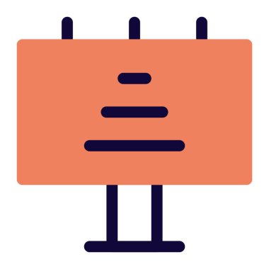 Dışarıdaki ileti göstergeleri için reklam panoları kullanılıyor.