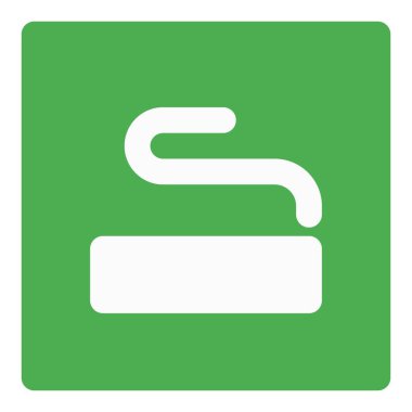 Sigara içilmesine izin verilen alanı gösteren imza.