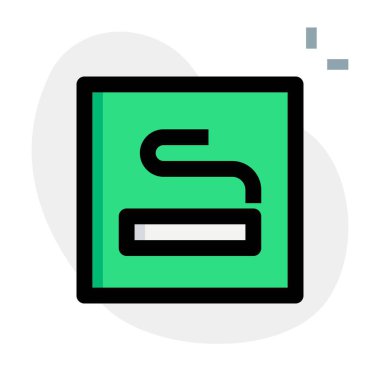 Sigara içilmesine izin verilen alanı gösteren imza.