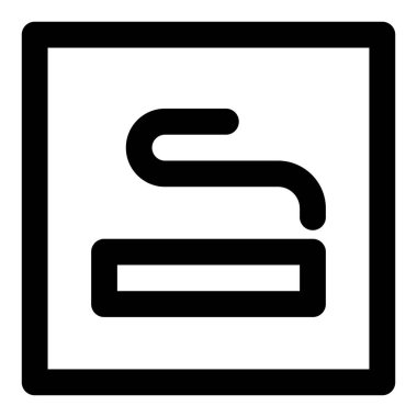 Sigara içilmesine izin verilen alanı gösteren imza.