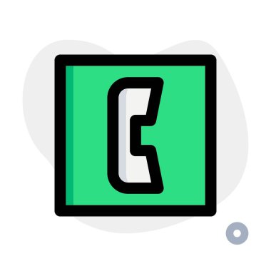 İletişim ve bağlantı için telefon işareti.