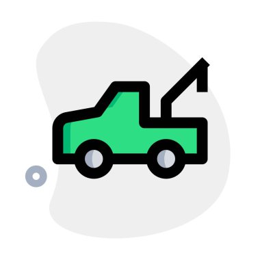 Bozuk araçları taşımak için kullanılan çekici.