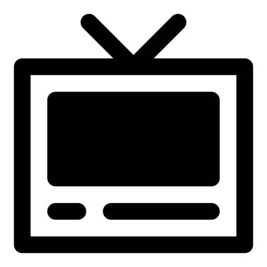 Anteni olan antik bir televizyon..