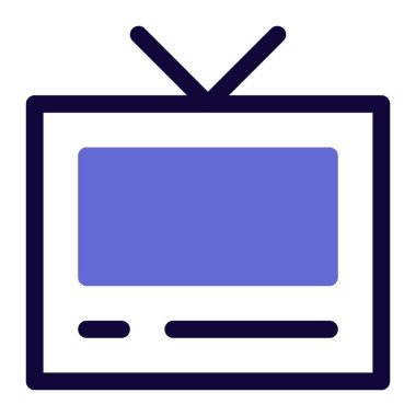 Anteni olan antik bir televizyon..