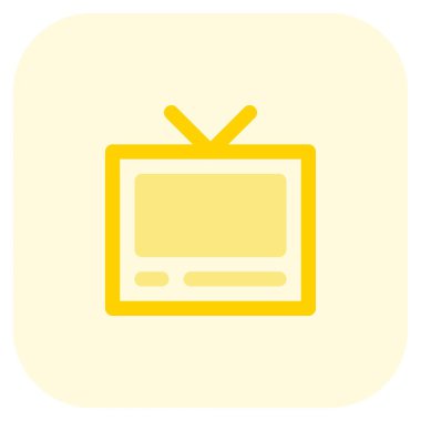 Anteni olan antik bir televizyon..