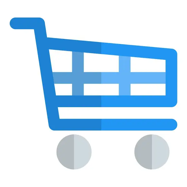 Rolling Cart Convenient Shopping Transport — Stock Vector