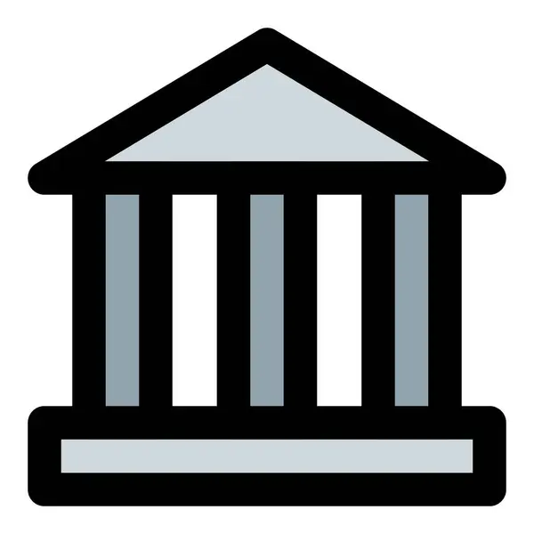 Soudní Budova Pro Soudní Řízení Řízení — Stockový vektor
