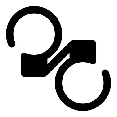 Suçluları yakalamak için kullanılan metal kelepçeler..