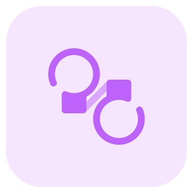 Suçluları yakalamak için kullanılan metal kelepçeler..