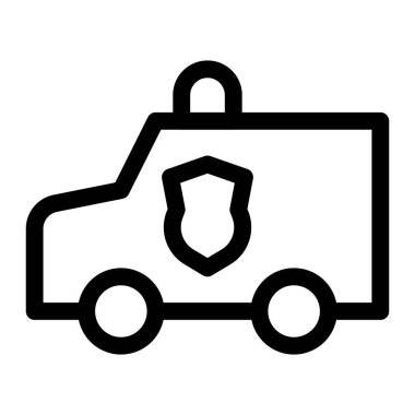 Kolluk kuvvetlerini taşımak için polis aracı.