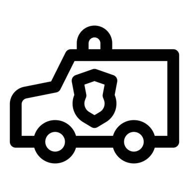 Kolluk kuvvetlerini taşımak için polis aracı.