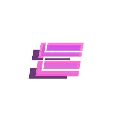 Retro biçimli neon eşit sembol.