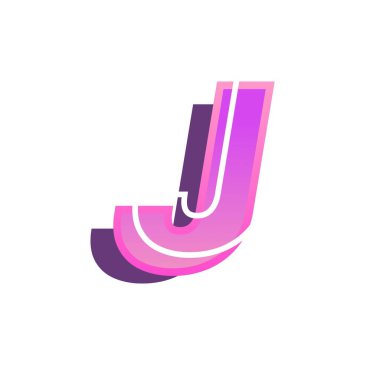 Eski moda parlak büyük harf J.