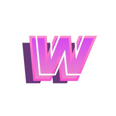 W harfi içinde popüler neon biçimi.