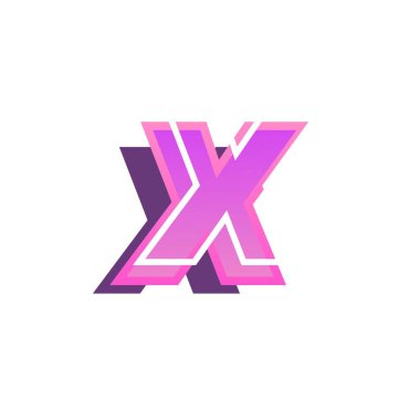 Retro ışık biçiminde küçük x harfi.