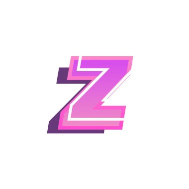 Yeniden dizayn edilmiş neon ışıklı küçük z harfi.
