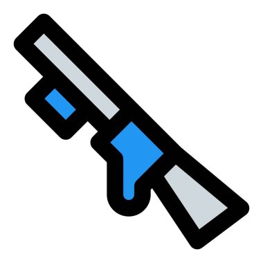 Mermiler için uzun namlulu ateşli silah..