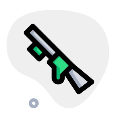 Mermiler için uzun namlulu ateşli silah..