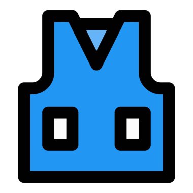 Temel ihtiyaçlar için cepleri olan koruyucu teçhizat.