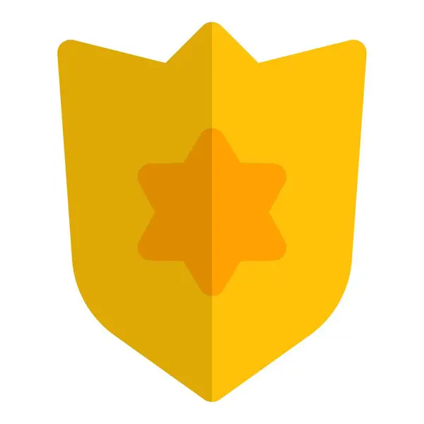 Abzeichen Symbol Der Polizeilichen Autorität Und Ehre — Stockvektor